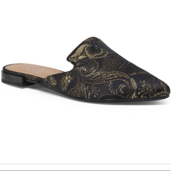 franco sarto cheetah mules